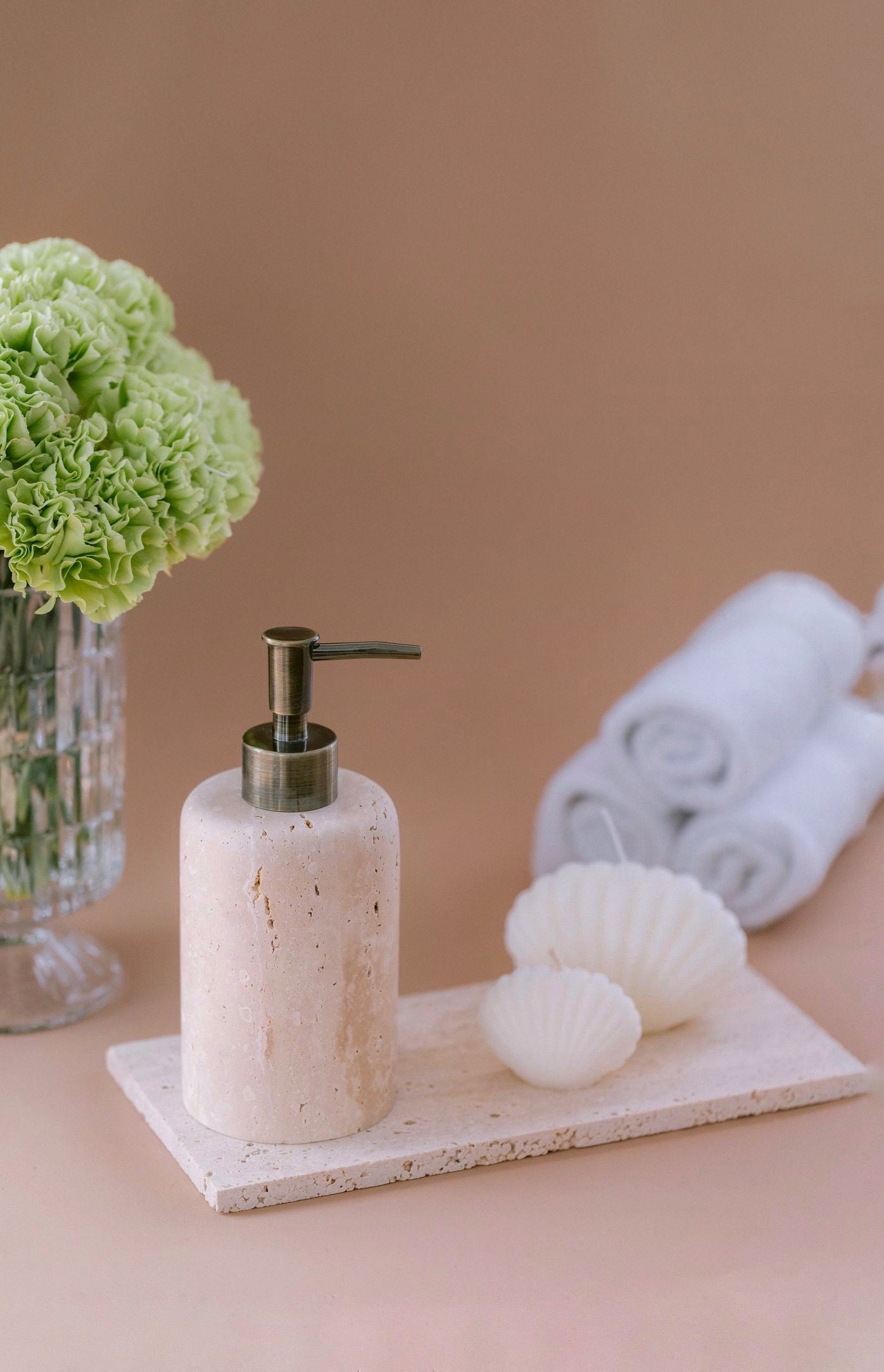 Travertine Soap Dispenser