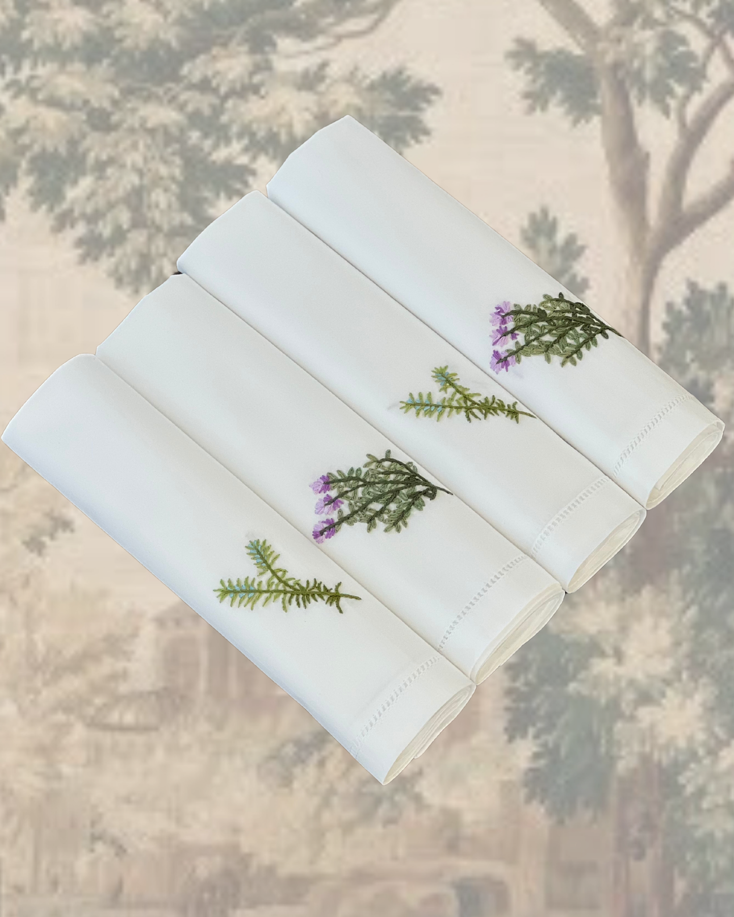 Flora Embroidered Napkin Set