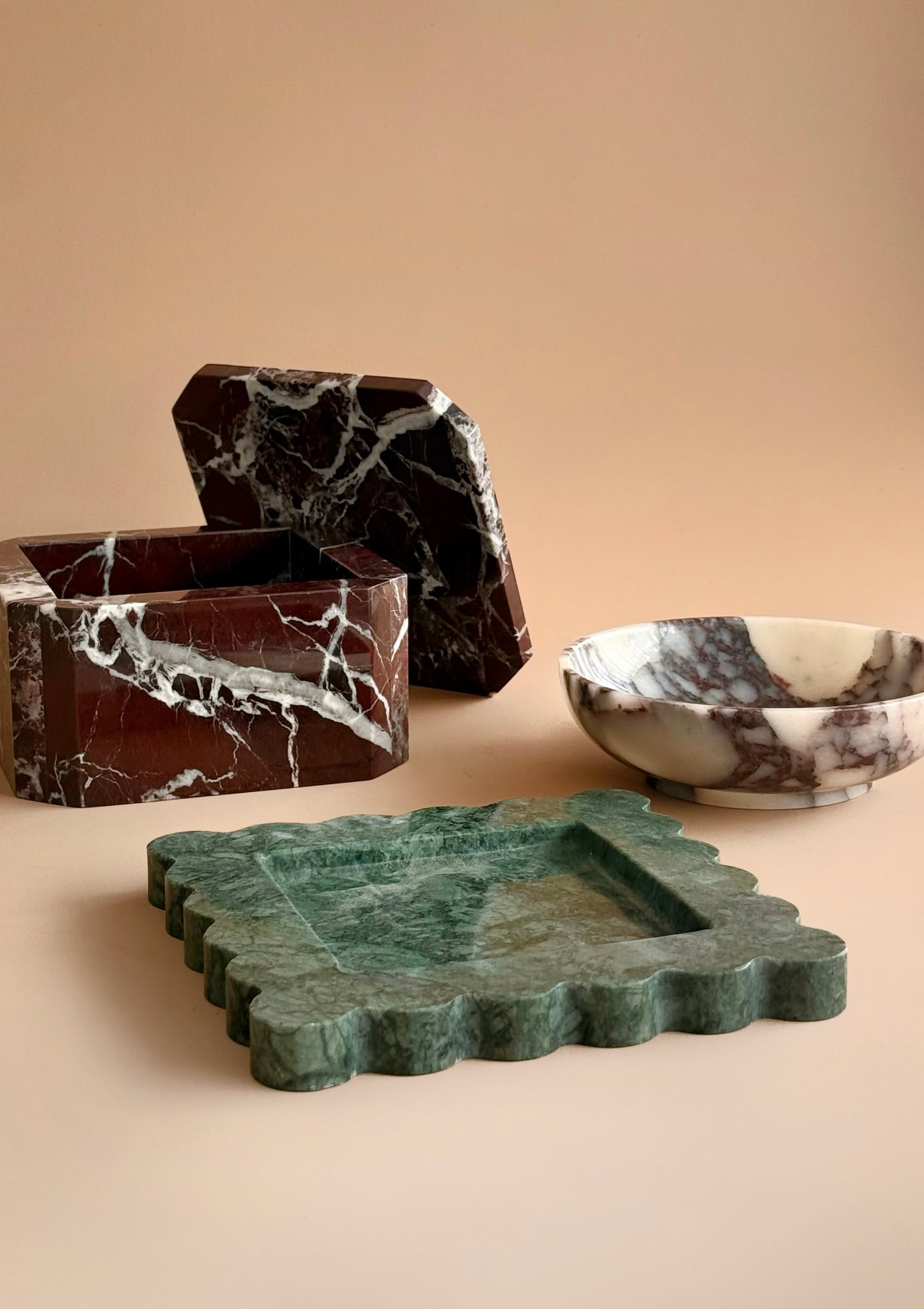 Forest Green Marble Tray