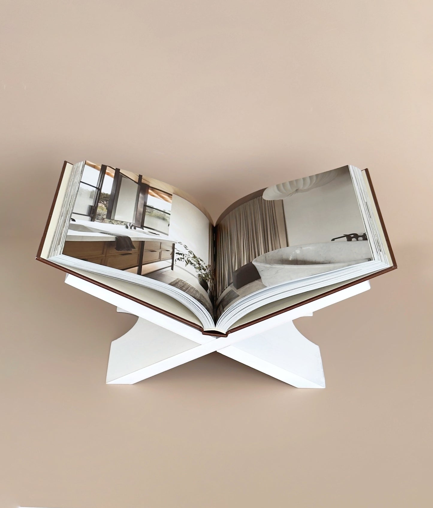 Acacia Whitewashed Book Holder