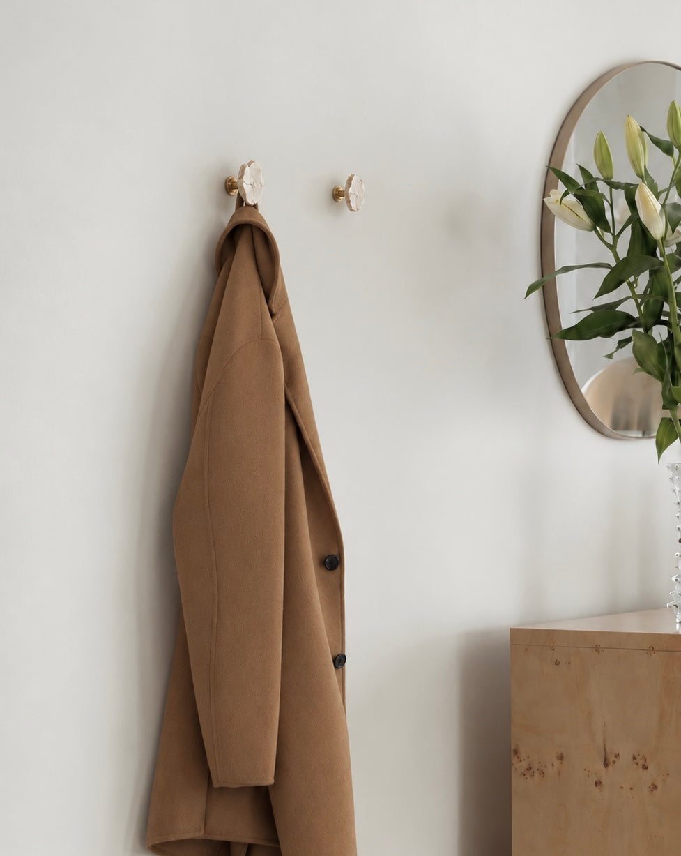 White Turquoise Wall Hook
