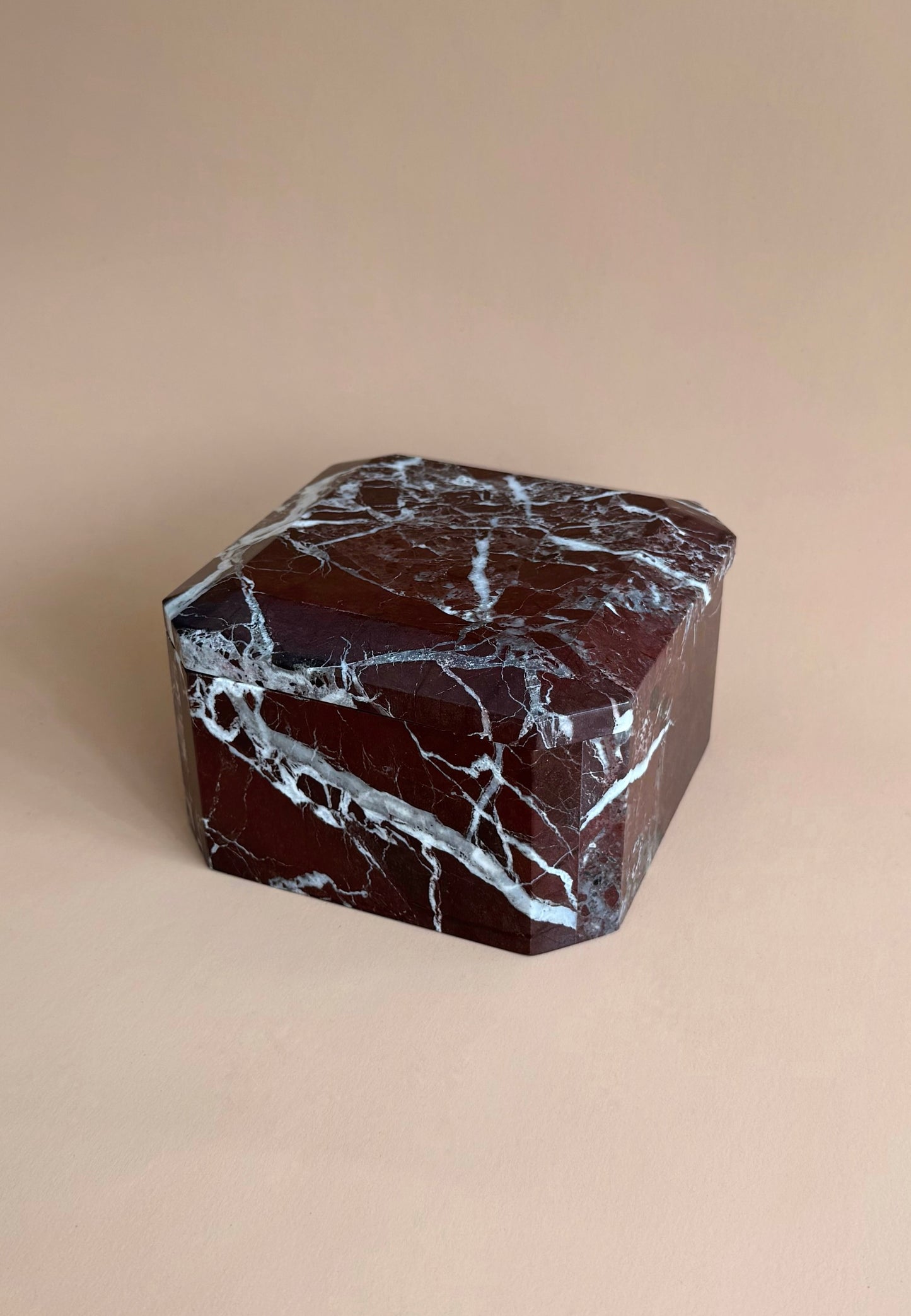 Rosso Levanto Marble Box