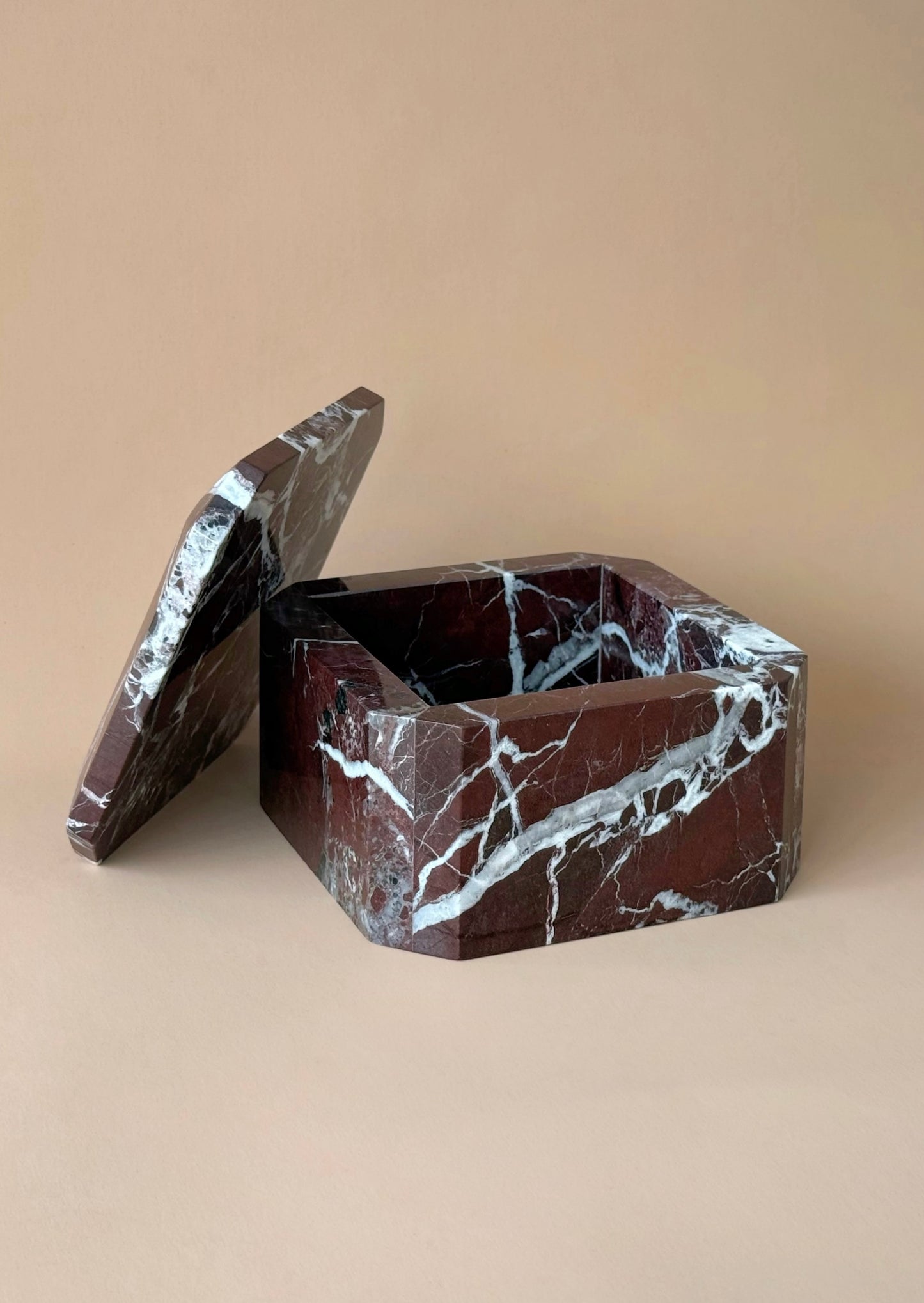 Rosso Levanto Marble Box