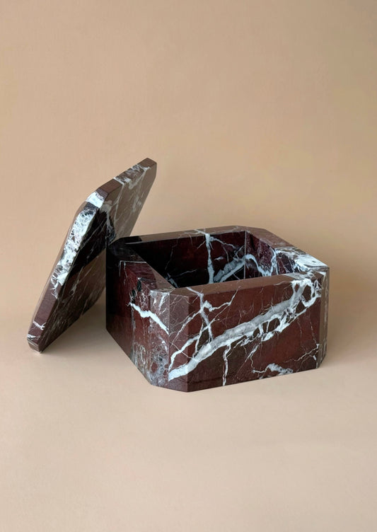 Rosso Levanto Marble Box