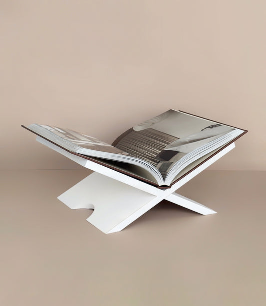 Acacia Whitewashed Book Holder