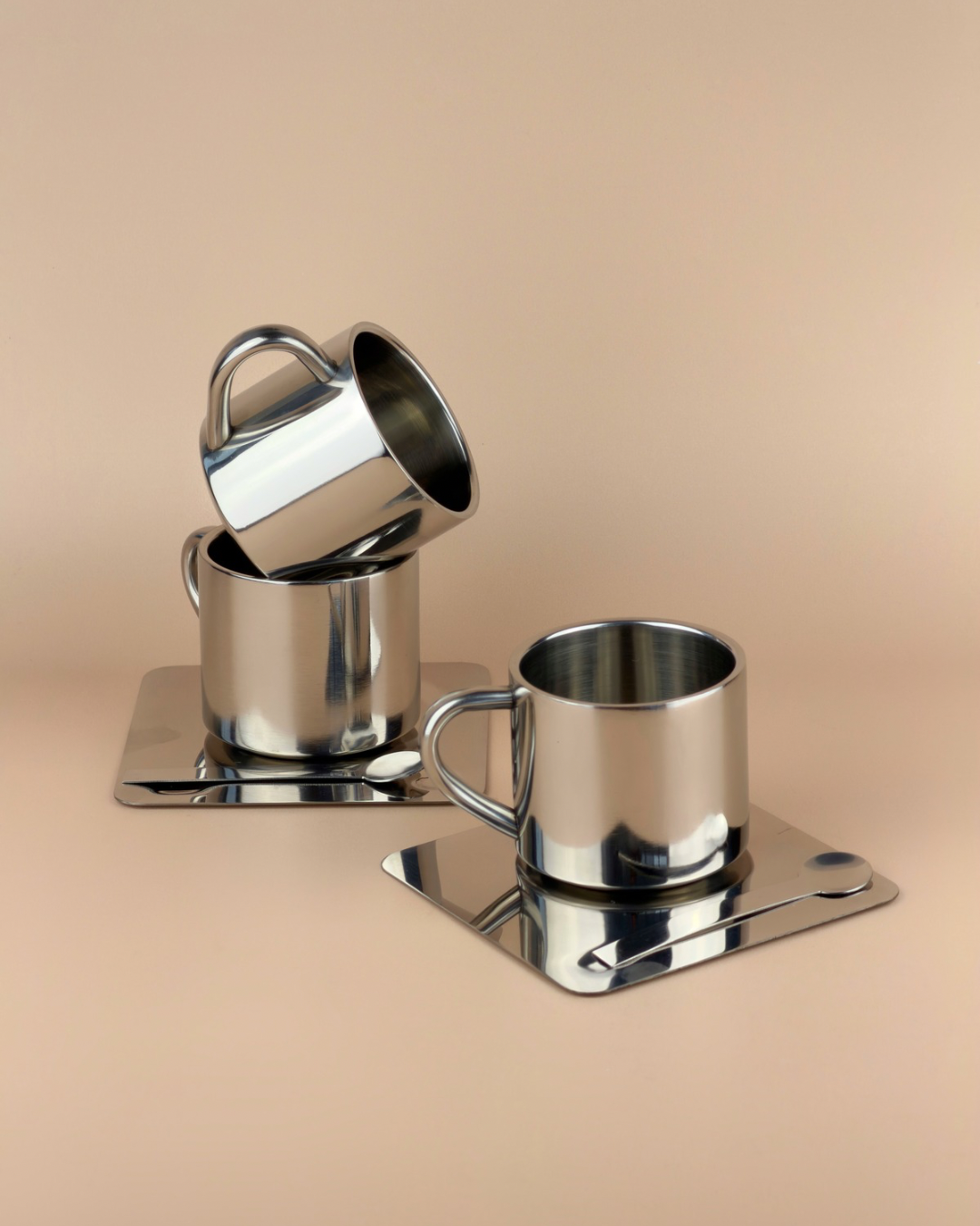 Stainless Steel Coffee Cup Set