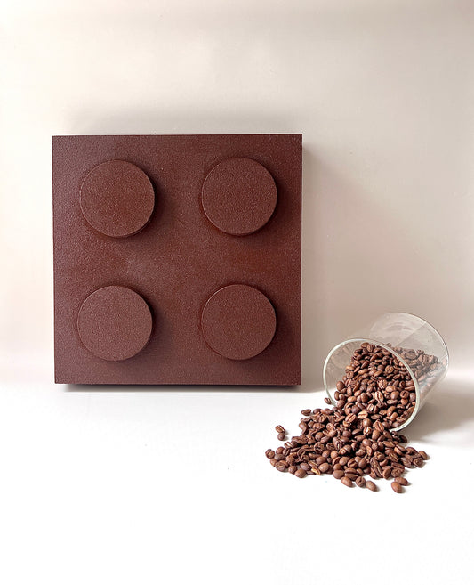 Lego - Mocha Brown - Wooden Wall Art