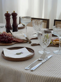 Stripe Tablecloth – Stone Blue