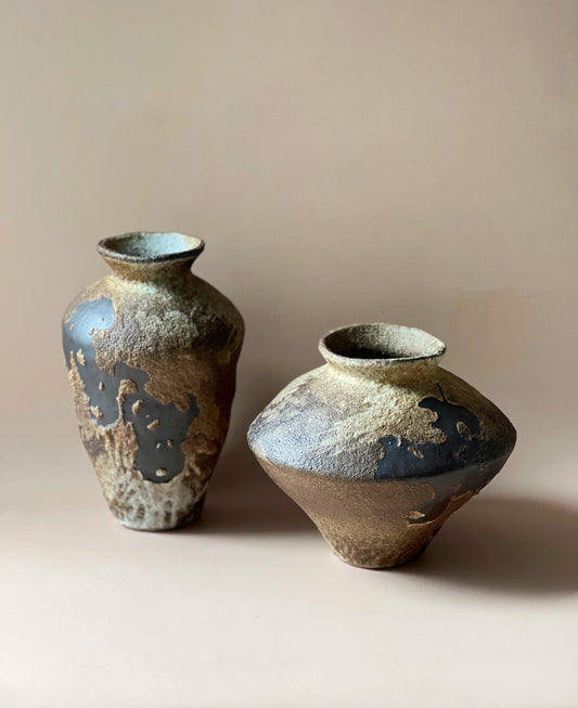 Wabi Sabi Vase Set - Brown