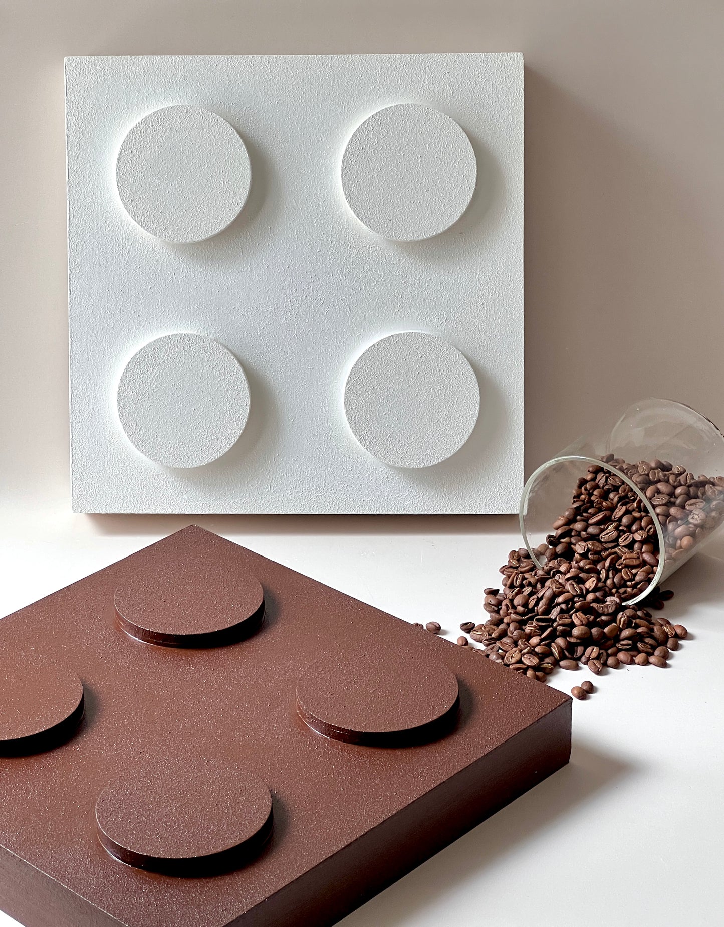 Lego - Mocha Brown - Wooden Wall Art