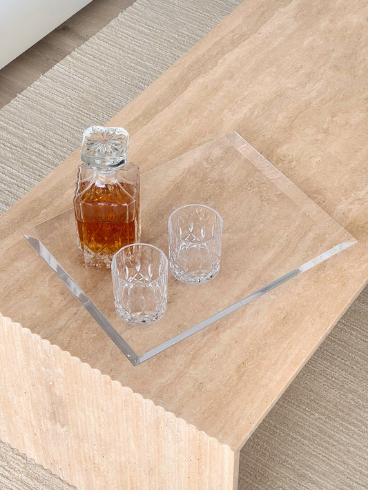 Diamond-Cut Acrylic Tray