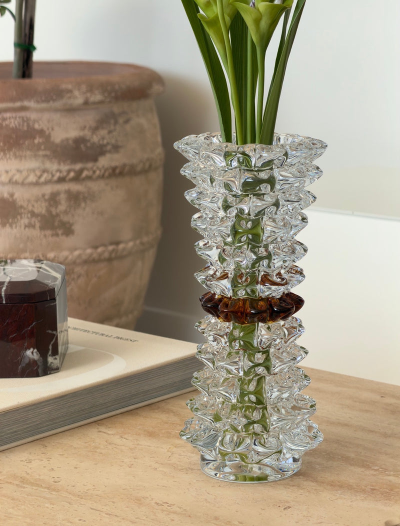 Rostrato Amber Vase