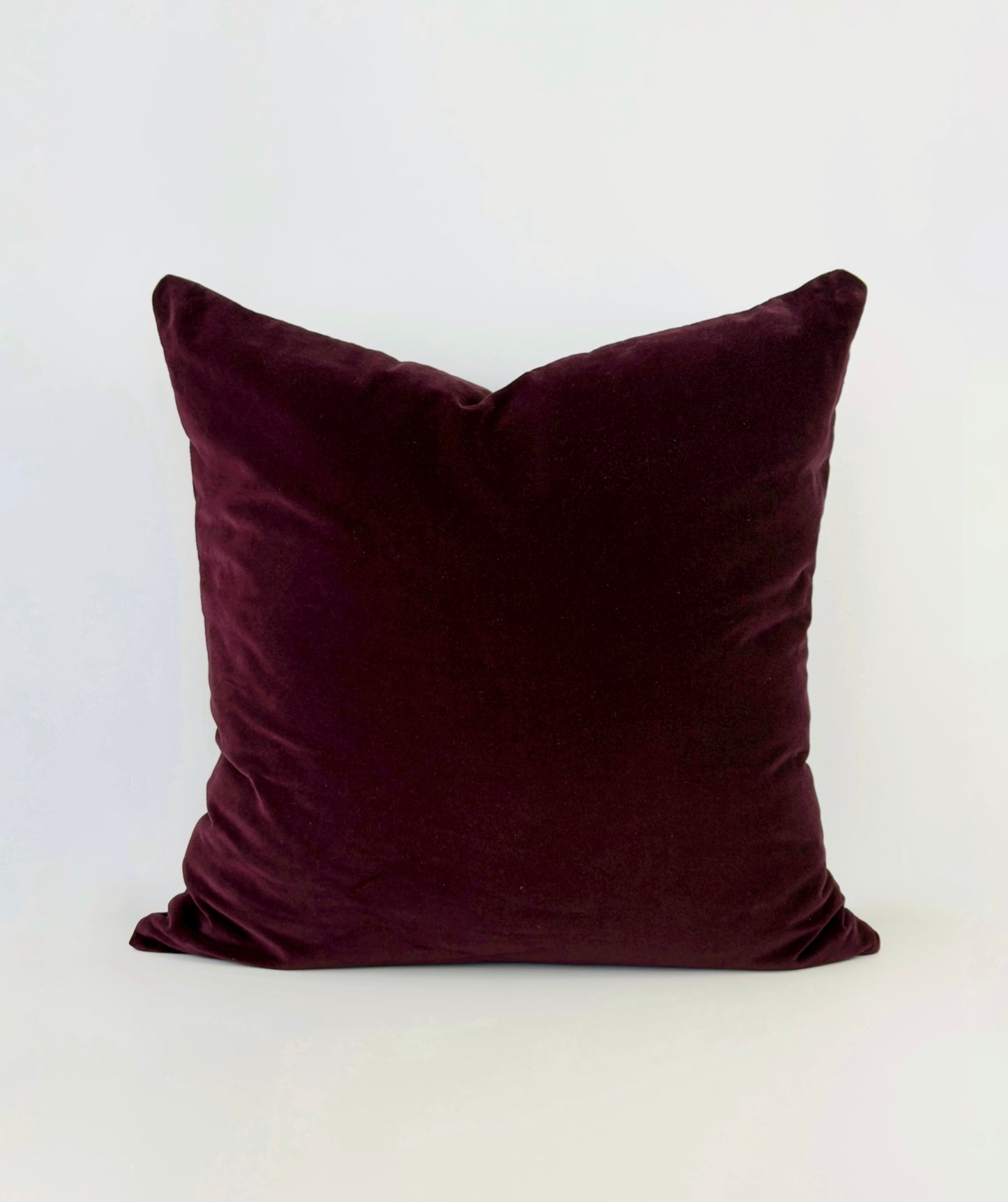 Velvet Cushion Cover in Burgundy