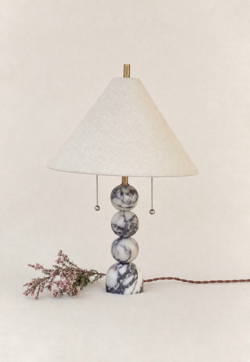 Bruno Table Lamp in Calacatta Viola