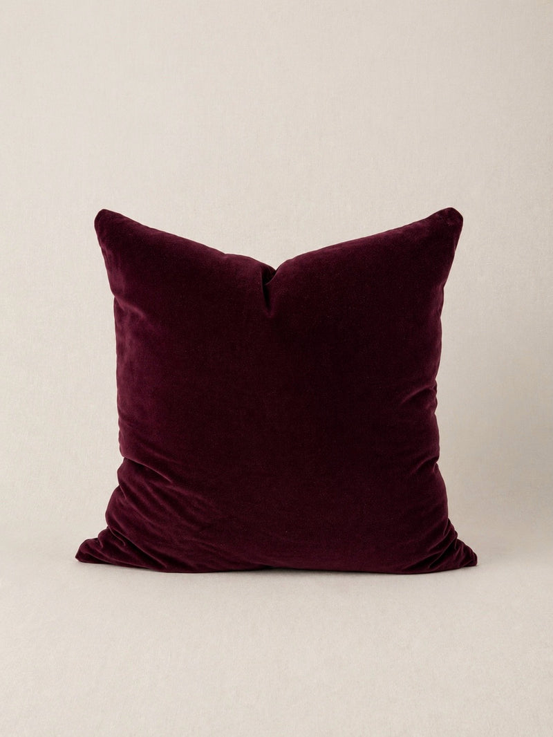 Velvet Cushion Cover in Burgundy