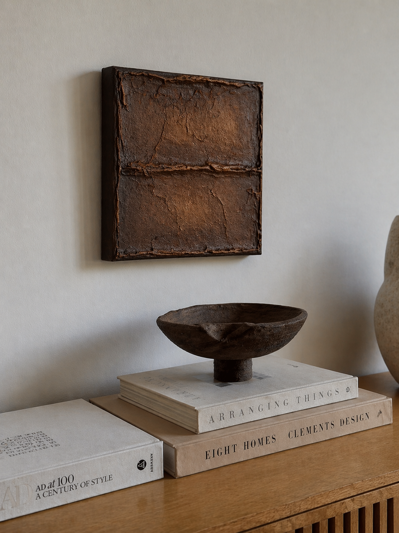 Wabi Sabi Wall Art in Brown