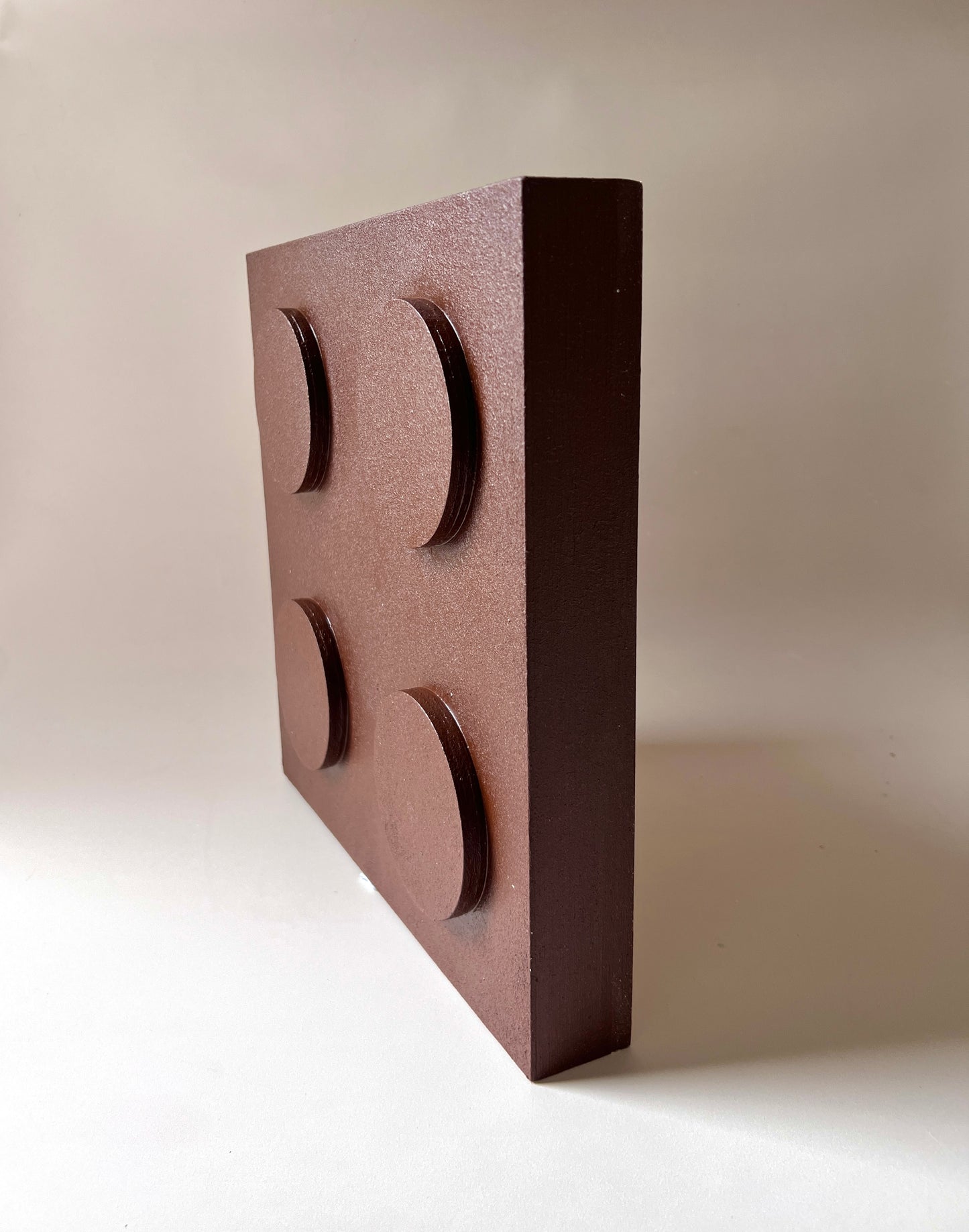 Lego - Mocha Brown - Wooden Wall Art