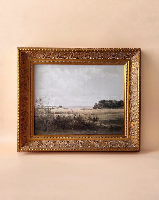 English Countryside - Vintage Print in Antique Frame