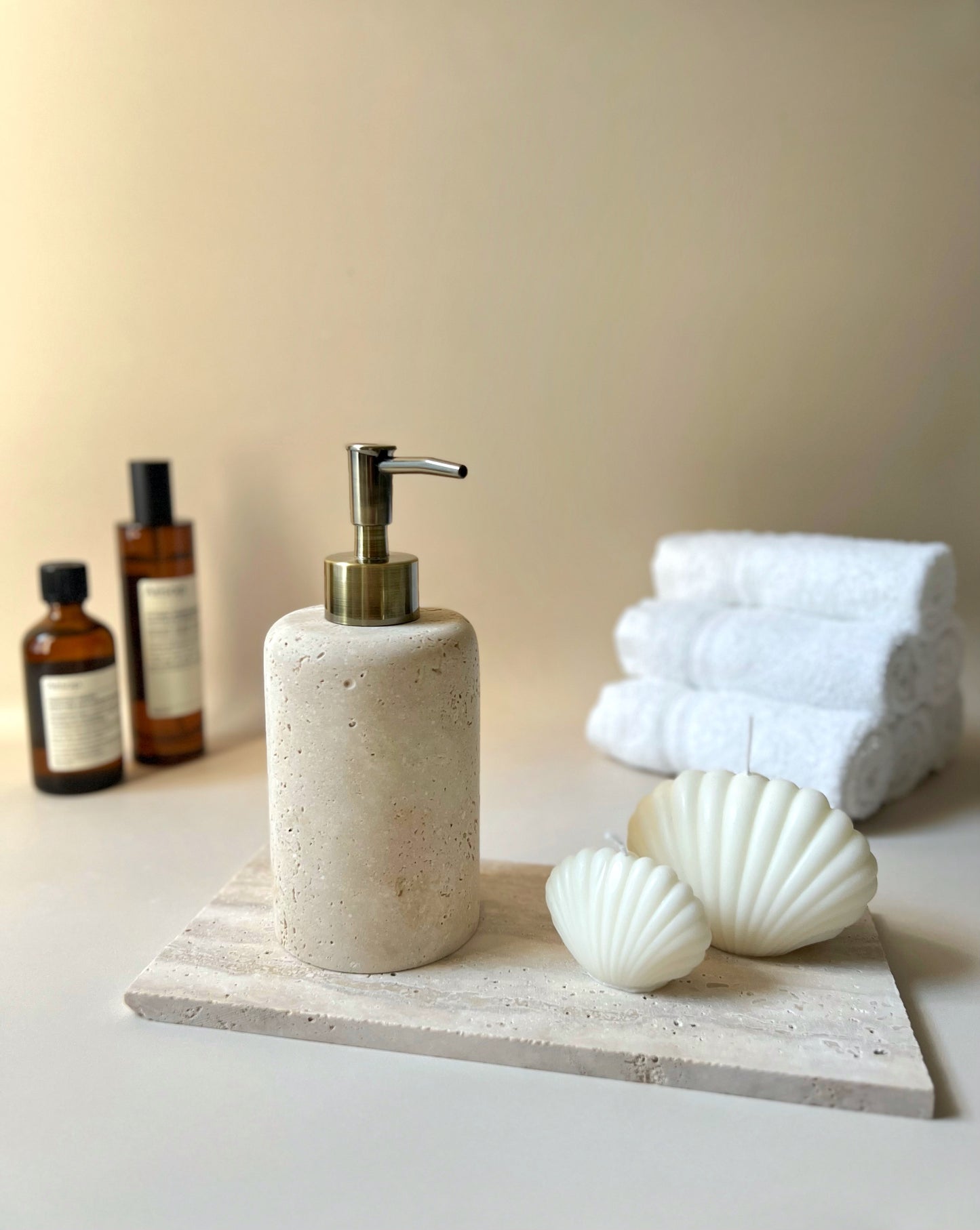 Marble Travertine Soap Dispenser