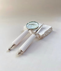 Magnifying Glass and Letter Opener Set - White