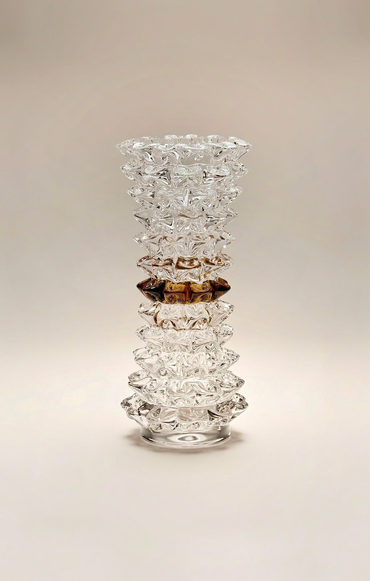 Rostrato Amber Vase
