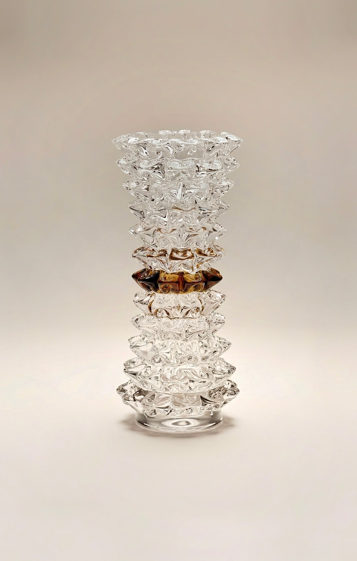 Rostrato Amber Vase