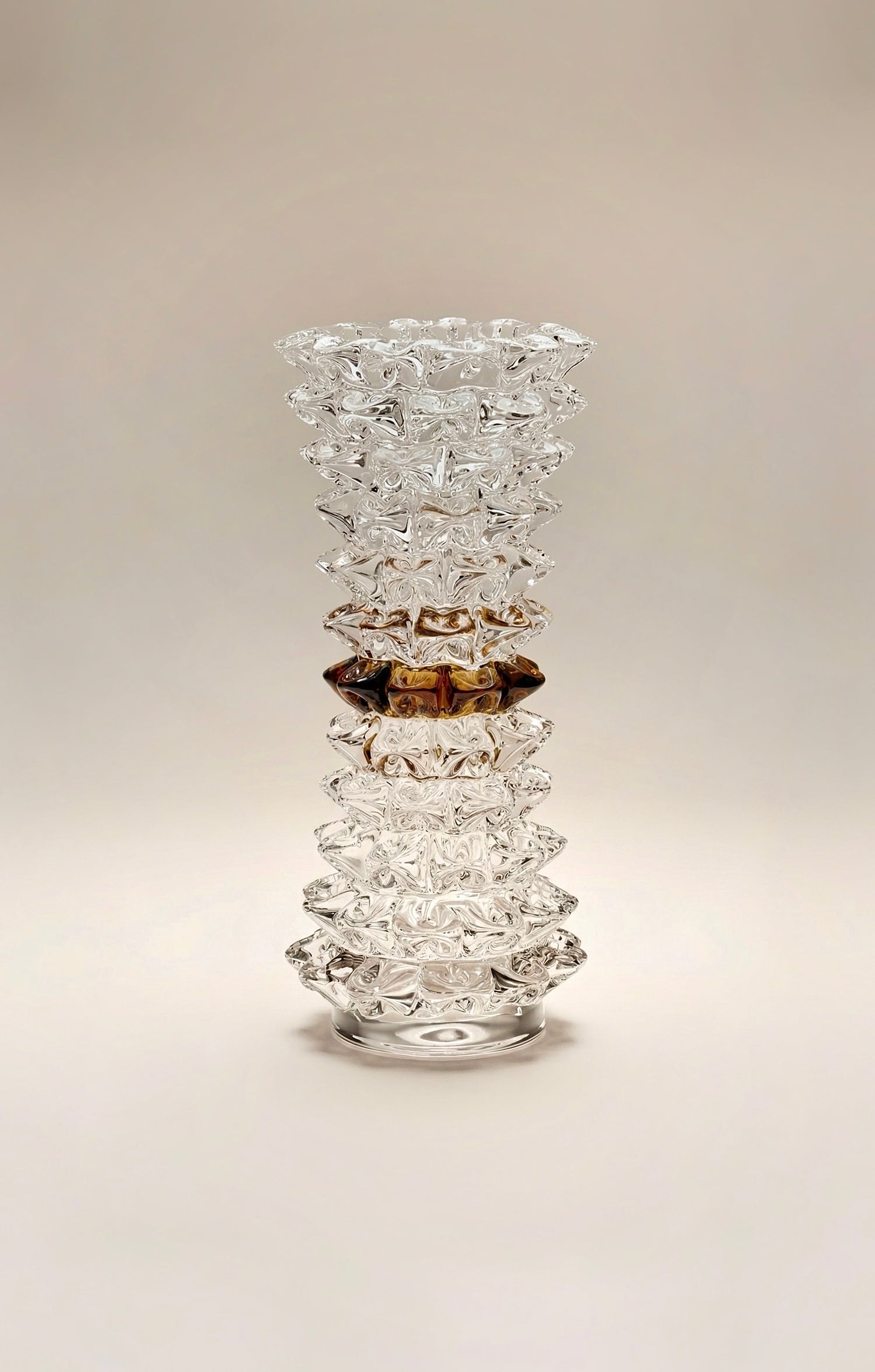 Rostrato Amber Vase
