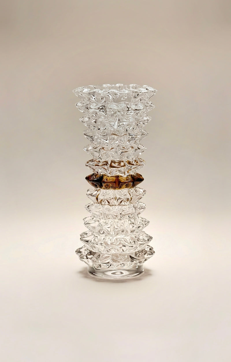 Rostrato Amber Vase
