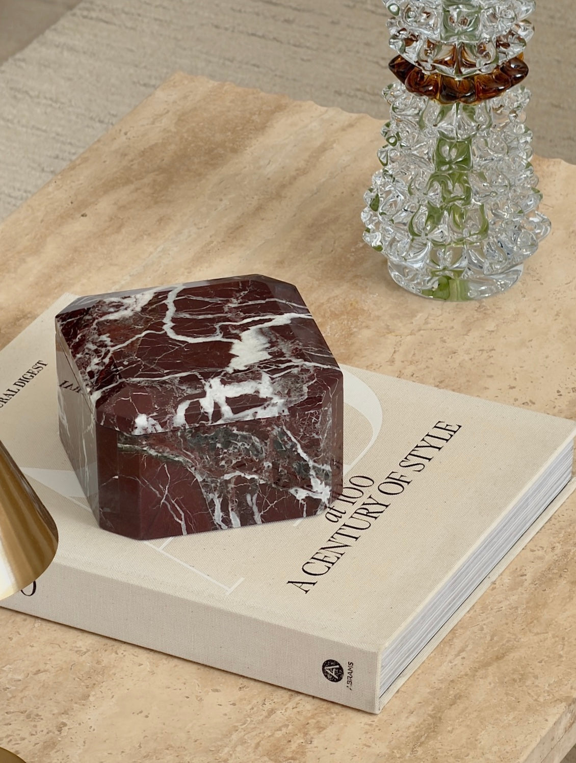 Rosso Levanto Marble Box