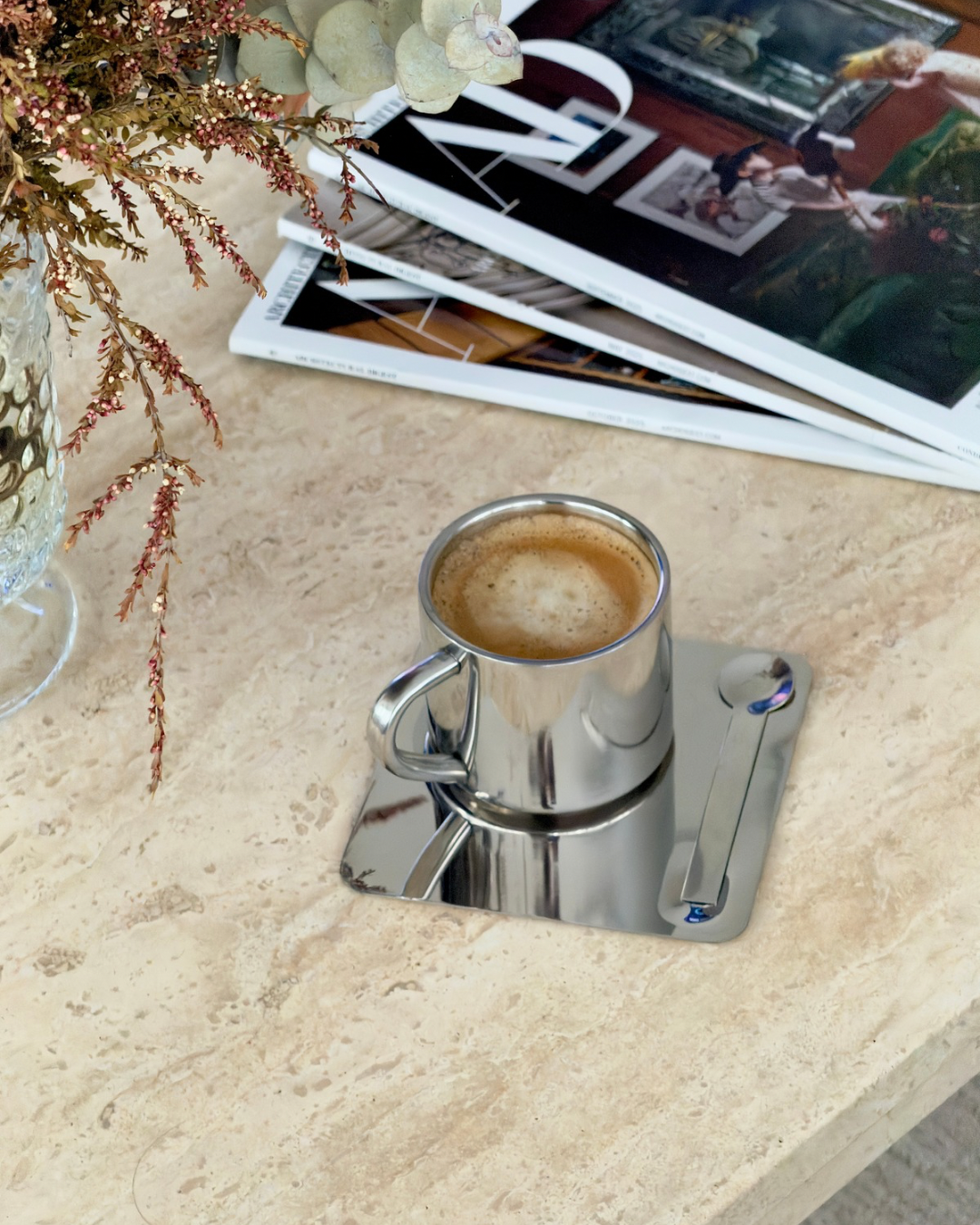 Stainless Steel Coffee Cup Set