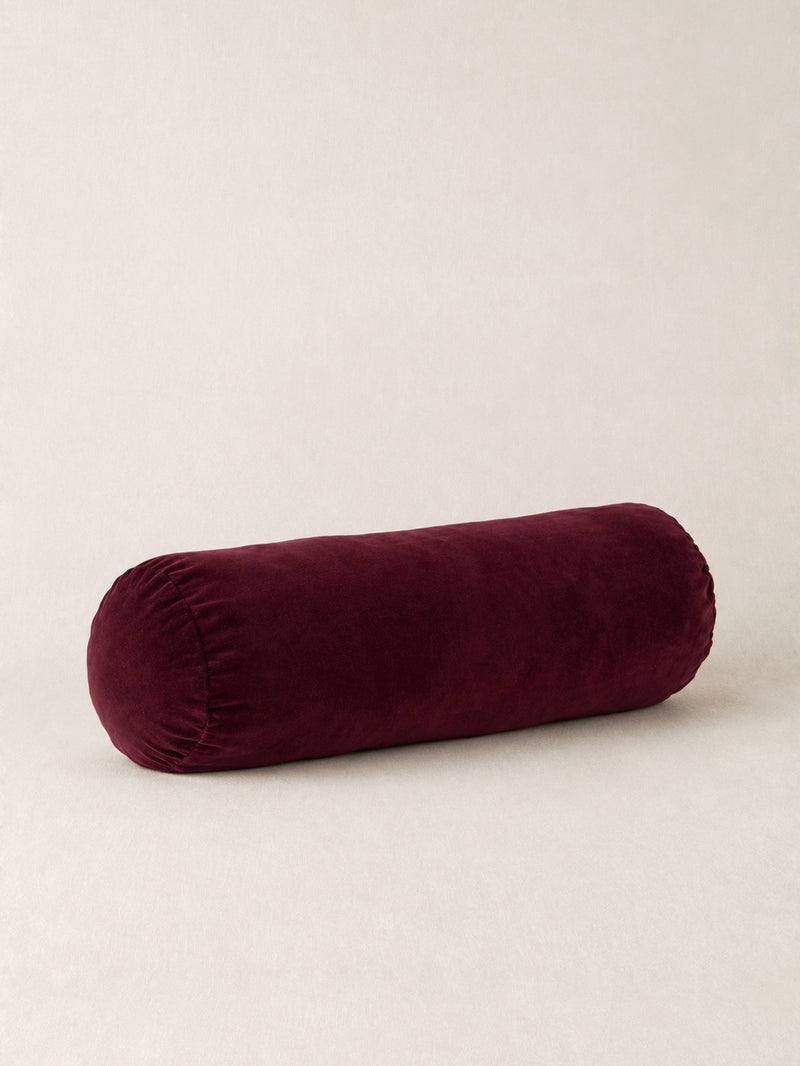 Burgundy Velvet Bolster Cushion