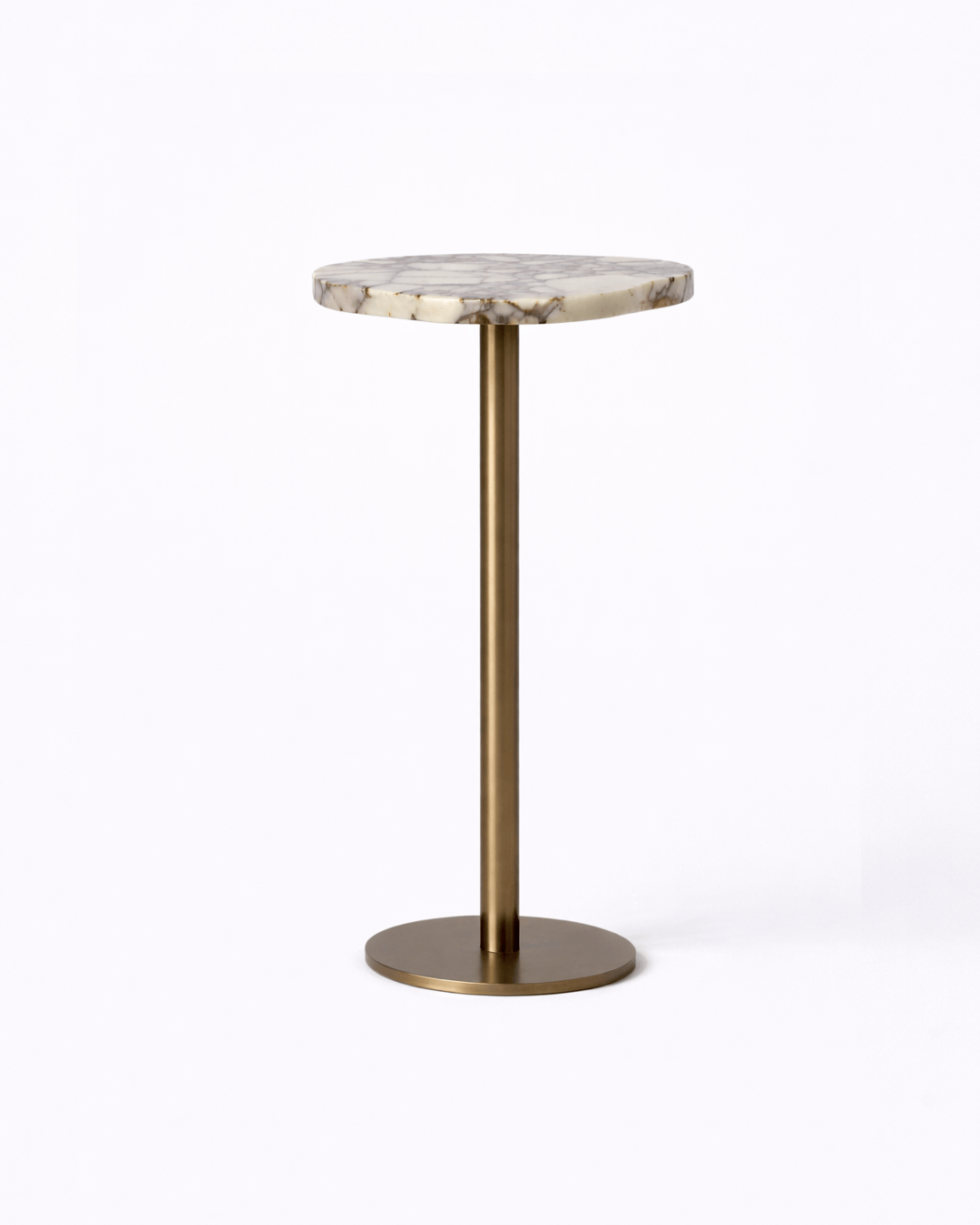 Bruno Side Table in Calacatta Viola Marble