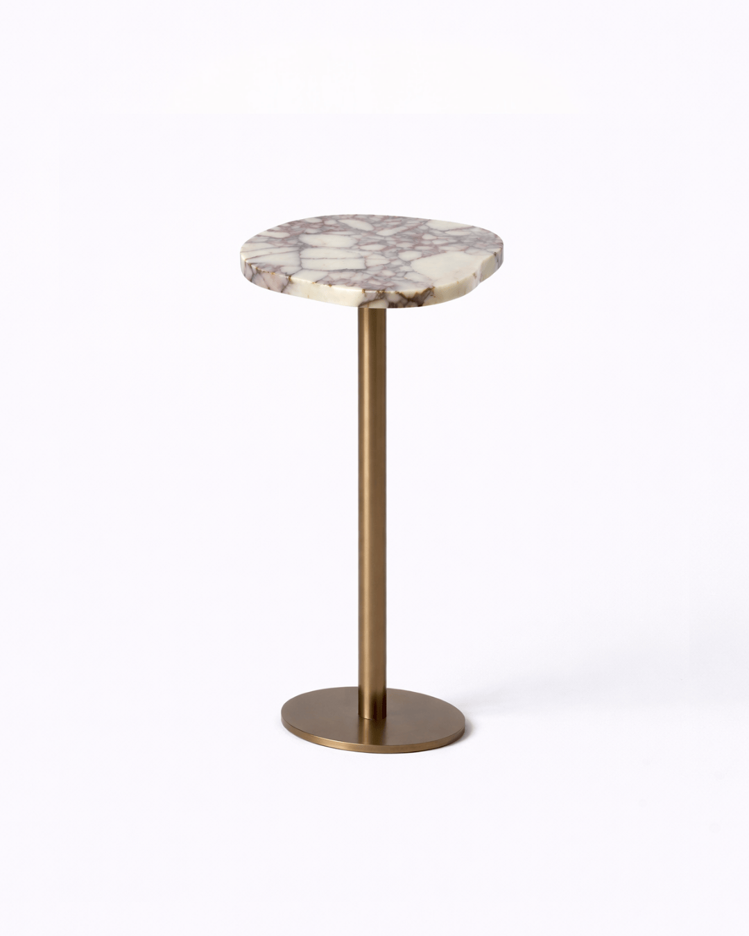 Bruno Side Table in Calacatta Viola Marble