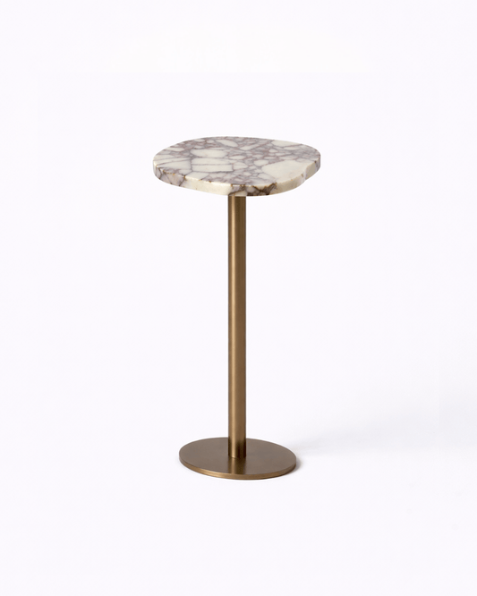 Bruno Side Table in Calacatta Viola Marble