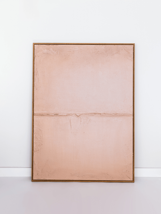 Textured Wall Art in Nude Blush